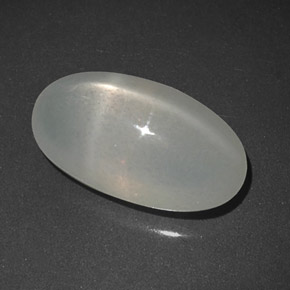 5.58 ct White Star Moonstone Gemstone, Star Moonstone Gem in Oval Cabochon Shape for Sale.