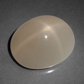 8.28 ct Gray Star Moonstone Stone, Natural Star Moonstone in Oval Cabochon Shape for Sale
