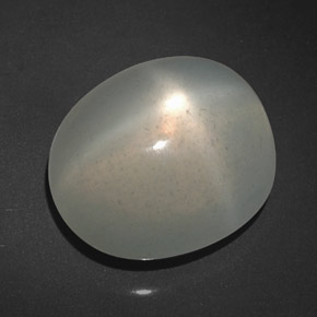 10.54 ct White Star Moonstone Stone, Natural Star Moonstone in Oval Cabochon Shape for Sale