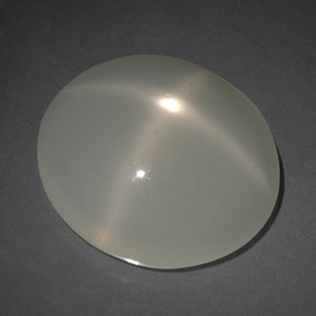 12.14 ct White Star Moonstone Gemstone, Star Moonstone Gem in Oval Cabochon Shape for Sale.