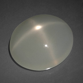 12.14 ct White Star Moonstone Stone, Natural Star Moonstone in Oval Cabochon Shape for Sale