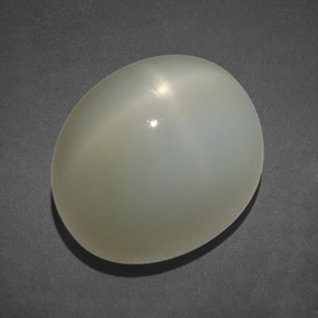 16.35 ct White Star Moonstone Stone, Natural Star Moonstone in Oval Cabochon Shape for Sale