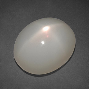 12.15 ct White Star Moonstone Gemstone, Star Moonstone Gem in Oval Cabochon Shape for Sale.