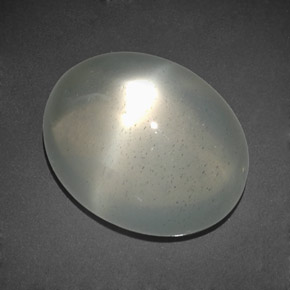 11.92 ct White Star Moonstone Stone, Natural Star Moonstone in Oval Cabochon Shape for Sale