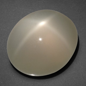 20.40 ct Cream Star Moonstone Gemstone, Star Moonstone Gem in Oval Cabochon Shape for Sale.