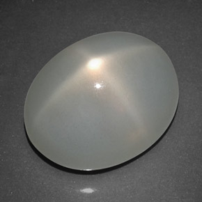 16.80 ct Cream Star Moonstone Stone, Natural Star Moonstone in Oval Cabochon Shape for Sale