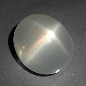14.11 ct White Star Moonstone Stone, Natural Star Moonstone in Oval Cabochon Shape for Sale