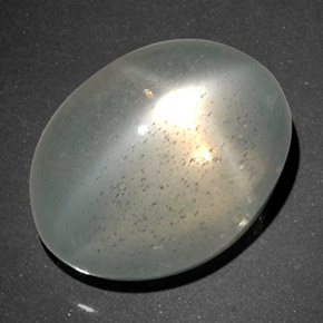 12.72 ct White Star Moonstone Stone, Natural Star Moonstone in Oval Cabochon Shape for Sale