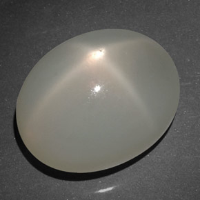 18.58 ct Cream Star Moonstone Stone, Natural Star Moonstone in Oval Cabochon Shape for Sale