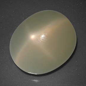 9.57 ct Cream Star Moonstone Stone, Natural Star Moonstone in Oval Cabochon Shape for Sale