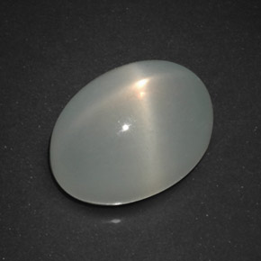 7.07 ct White Star Moonstone Stone, Natural Star Moonstone in Oval Cabochon Shape for Sale