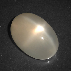 5.54 ct Orange Star Moonstone Stone, Natural Star Moonstone in Oval Cabochon Shape for Sale