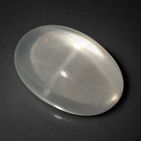 6.09 ct White Star Moonstone Gemstone, Star Moonstone Gem in Oval Cabochon Shape for Sale.
