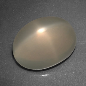 5.56 ct Cream Star Moonstone Stone, Natural Star Moonstone in Oval Cabochon Shape for Sale
