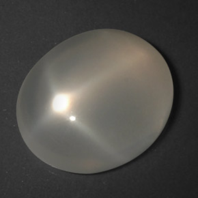 4.43 ct White Star Moonstone Gemstone, Star Moonstone Gem in Oval Cabochon Shape for Sale.