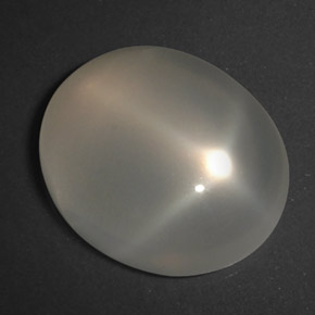 4.43 ct White Star Moonstone Stone, Natural Star Moonstone in Oval Cabochon Shape for Sale