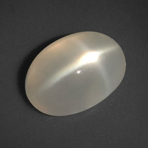 3.39 ct Cream Star Moonstone Stone, Natural Star Moonstone in Oval Cabochon Shape for Sale