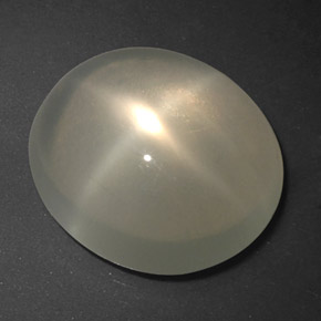 6.57 ct Cream Star Moonstone Gemstone, Star Moonstone Gem in Oval Cabochon Shape for Sale.
