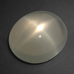 6.57 ct Cream Star Moonstone Stone, Natural Star Moonstone in Oval Cabochon Shape for Sale