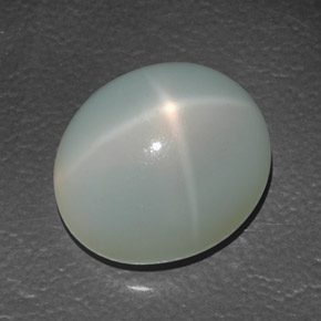 13.88 ct Cream Star Moonstone Gemstone, Star Moonstone Gem in Oval Cabochon Shape for Sale.