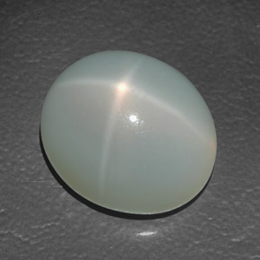 13.88 ct Cream Star Moonstone Stone, Natural Star Moonstone in Oval Cabochon Shape for Sale