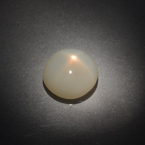 9.61 ct Cream Star Moonstone Stone, Natural Star Moonstone in Round Cabochon Shape for Sale