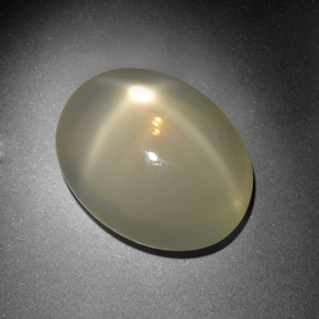 10.24 ct Cream Star Moonstone Gemstone, Star Moonstone Gem in Oval Cabochon Shape for Sale.