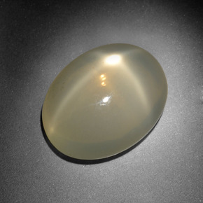 10.24 ct Cream Star Moonstone Stone, Natural Star Moonstone in Oval Cabochon Shape for Sale