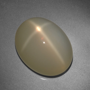 Star Moonstone Gemstone in 17.1 x 13.2 mm Size for Sale, Star Moonstone Stone in Cream Color