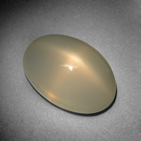 10.15 ct Cream Star Moonstone Gemstone, Star Moonstone Gem in Oval Cabochon Shape for Sale.
