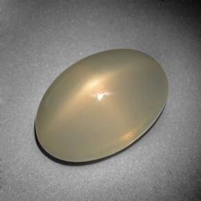 10.15 ct Cream Star Moonstone Stone, Natural Star Moonstone in Oval Cabochon Shape for Sale