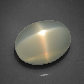 17.37 ct Cream Star Moonstone Stone, Natural Star Moonstone in Oval Cabochon Shape for Sale