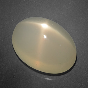 15.60 ct Cream Star Moonstone Stone, Natural Star Moonstone in Oval Cabochon Shape for Sale