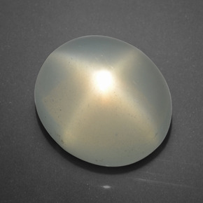 16.52 ct Cream Star Moonstone Stone, Natural Star Moonstone in Oval Cabochon Shape for Sale