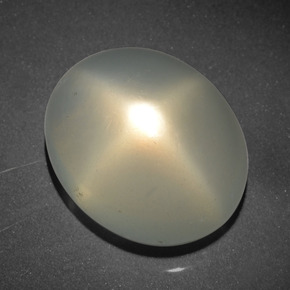 21.08 ct Cream Star Moonstone Stone, Natural Star Moonstone in Oval Cabochon Shape for Sale