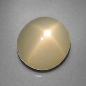 9.20 ct Cream Star Moonstone Gemstone, Star Moonstone Gem in Oval Cabochon Shape for Sale.