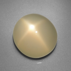 9.20 ct Cream Star Moonstone Stone, Natural Star Moonstone in Oval Cabochon Shape for Sale