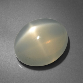 12.54 ct Cream Star Moonstone Gemstone, Star Moonstone Gem in Oval Cabochon Shape for Sale.