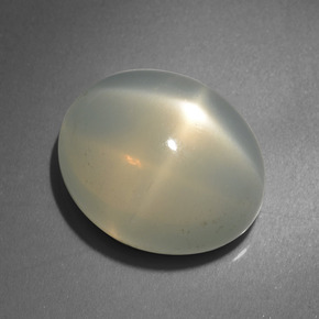 12.54 ct Cream Star Moonstone Stone, Natural Star Moonstone in Oval Cabochon Shape for Sale