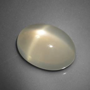 9.33 ct Cream Star Moonstone Stone, Natural Star Moonstone in Oval Cabochon Shape for Sale