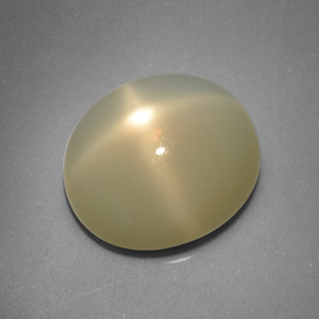 8.67 ct Cream Star Moonstone Stone, Natural Star Moonstone in Oval Cabochon Shape for Sale