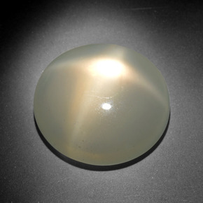 18.46 ct Cream Star Moonstone Gemstone, Star Moonstone Gem in Oval Cabochon Shape for Sale.