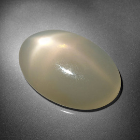 16.18 ct Cream Star Moonstone Gemstone, Star Moonstone Gem in Oval Cabochon Shape for Sale.
