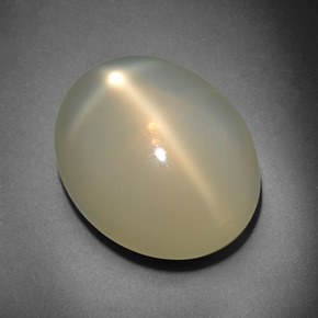 Star Moonstone Gemstone in 19.4 x 15.8 mm Size for Sale, Star Moonstone Stone in Cream Color