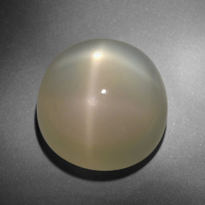 24.71 ct Cream Star Moonstone Gemstone, Star Moonstone Gem in Round Cabochon Shape for Sale.