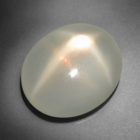 Star Moonstone Gemstone in 21.5 x 18.1 mm Size for Sale, Star Moonstone Stone in Cream Color