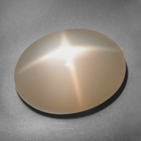 Star Moonstone Gemstone in 21.2 x 16.1 mm Size for Sale, Star Moonstone Stone in Cream Peach Color
