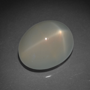 17.15 ct Cream Star Moonstone Gemstone, Star Moonstone Gem in Oval Cabochon Shape for Sale.