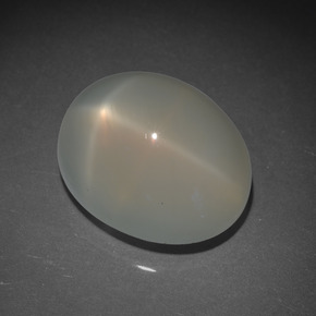 17.15 ct Cream Star Moonstone Stone, Natural Star Moonstone in Oval Cabochon Shape for Sale