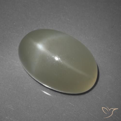 Pierre de Lune Étoilé Ovale en damier des États-Unis 11,25 ct, dimension 17,3 x 11,4mm, pureté Translucide, pierre gemme naturelle Non traité, 1 pièce Pierre de Lune Étoilé de couleur Blanc chaud, dureté Mohs de 6 à 6.5, Photo A